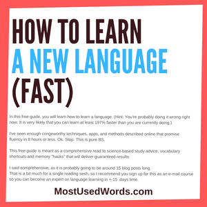 How To Learn A New Language (Fast) - Introduction