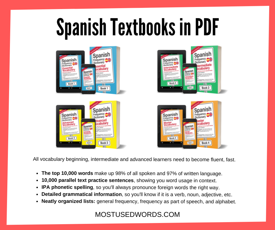 Learning Spanish Through PDF Textbooks – MostUsedWords