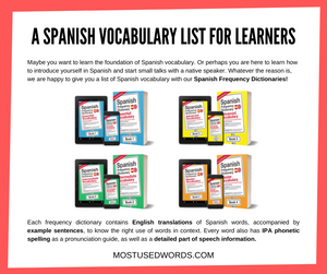 A Spanish Vocabulary List For Learners