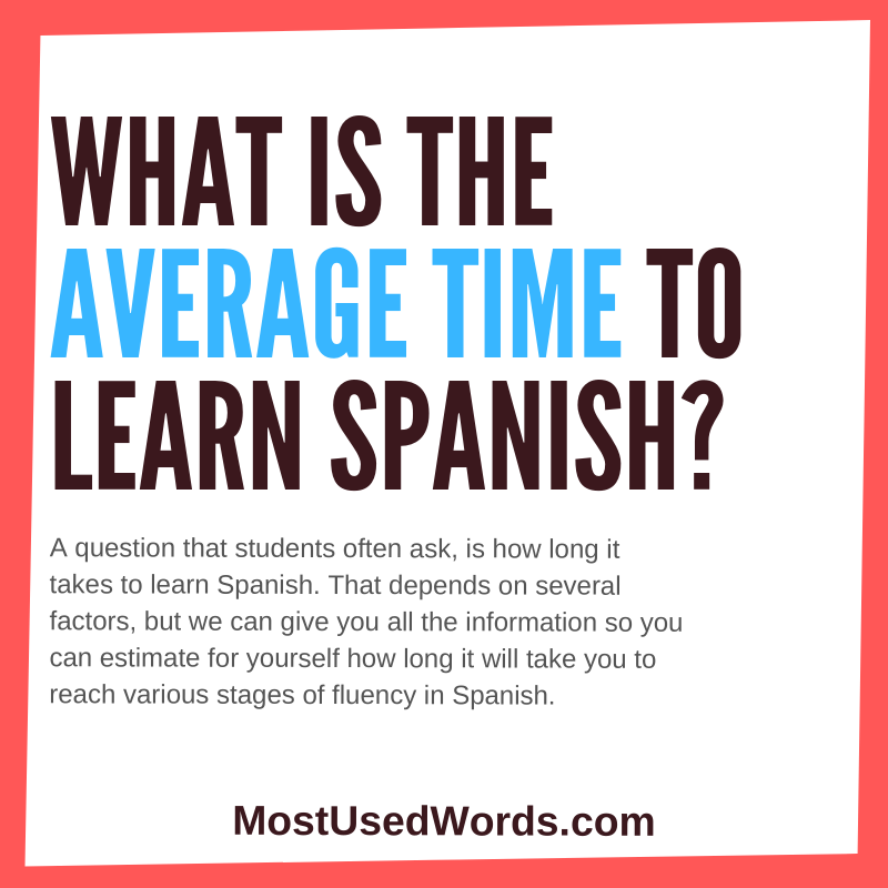What Is The Average Time To Learn Spanish?