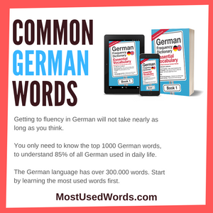 Common German Words - High-Frequency German Vocabulary For Learners