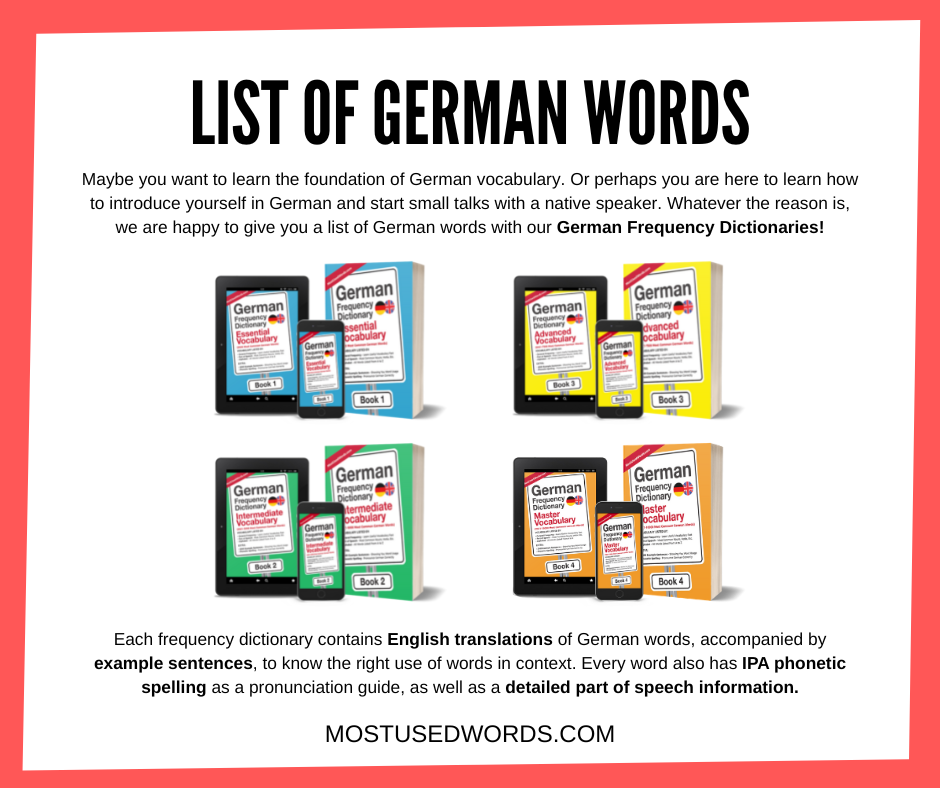 List of German Words for Beginners PDF – MostUsedWords