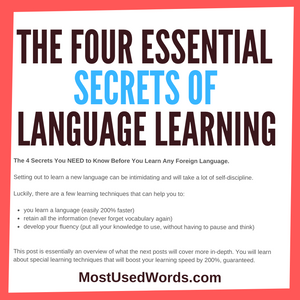 The Four Secrets You NEED To Know Before You Learn A Foreign Language