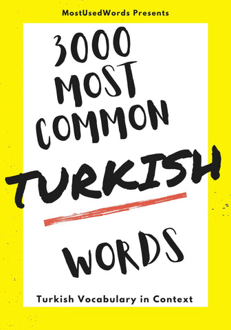 3000 Most Common Turkish Words