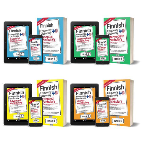 4 Finnish Frequency Dictionaries - Top 10.000 Finnish Words