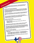 Book cover of Finnish English Frequency Dictionary with text and flags on a yellow background